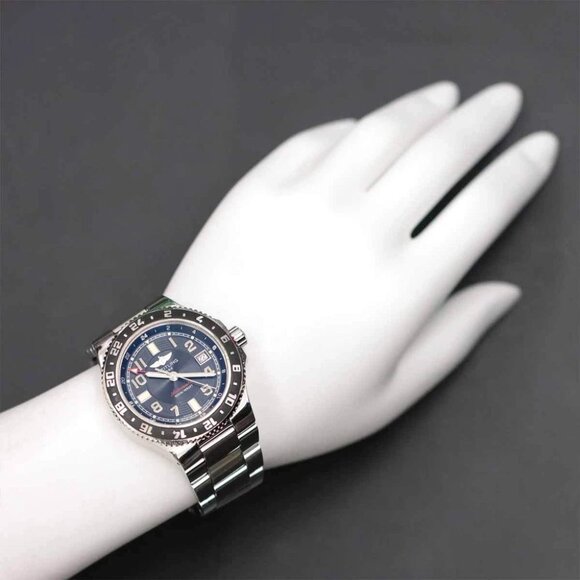 BREITLING Super Ocen GMT A32380 Black Dial Automatic Mens Watch 90262472 - Picture 5 of 7